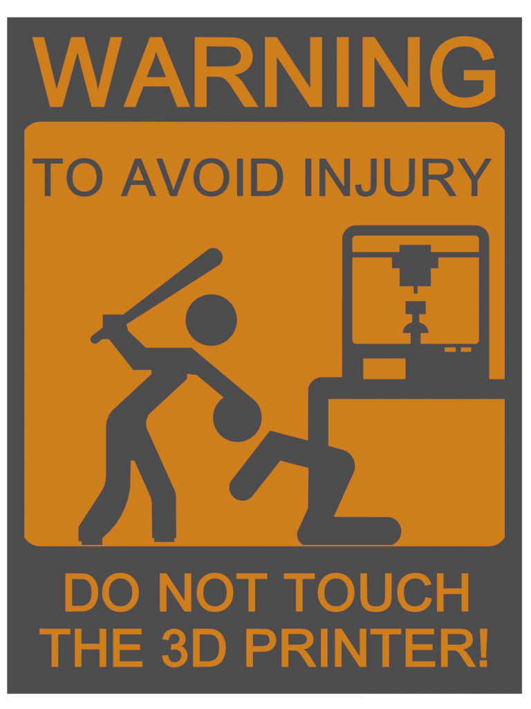 Remix of: Do Not Touch Printer Sign - Two colors