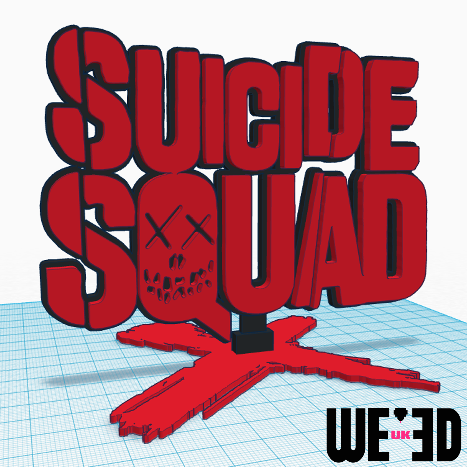 Suicide Squad Logo Art - 3 Parts - We3dUK