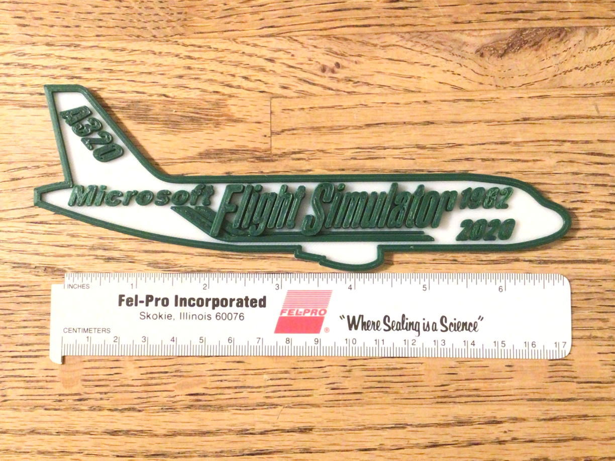Microsoft Flight Simulator 2020 Airbus A320 Logo Case Badge Magnet Sign