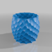 Curved Pot With Slanted Hexagons 3D model