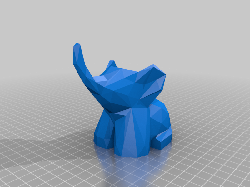 Cute Low Poly Elephant (fixed)