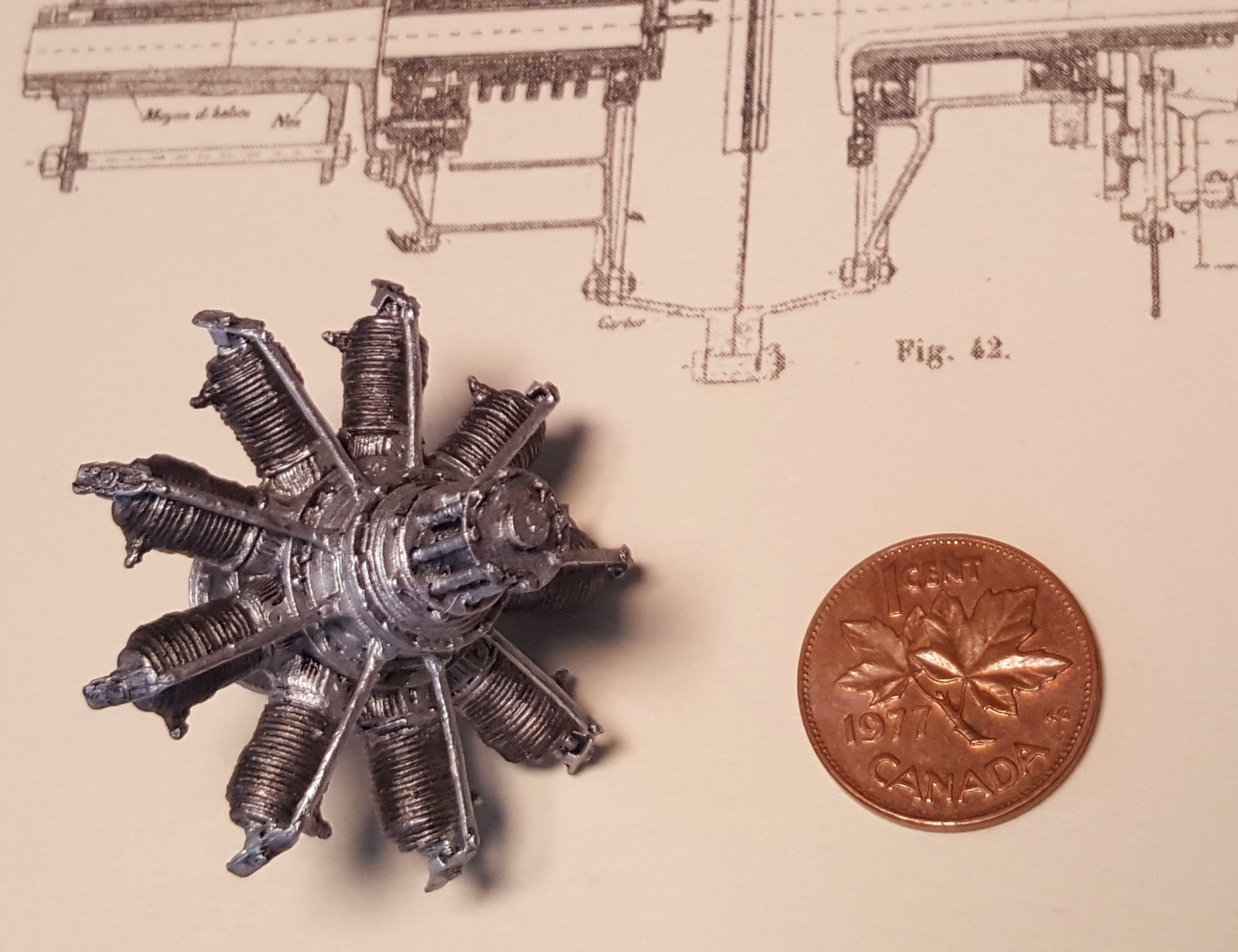 Gnome Monosoupape 9B Rotary Engine (1:25)