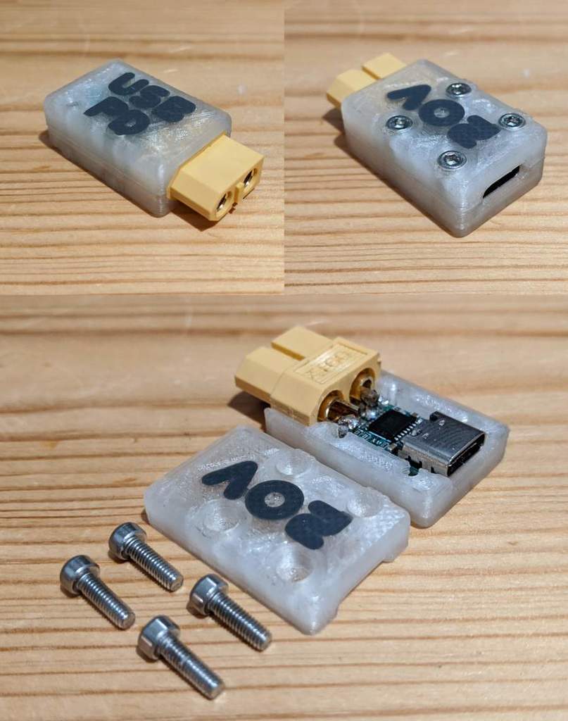 Usb-c to XT-60 power delivery adapter for TS100 soldering iron