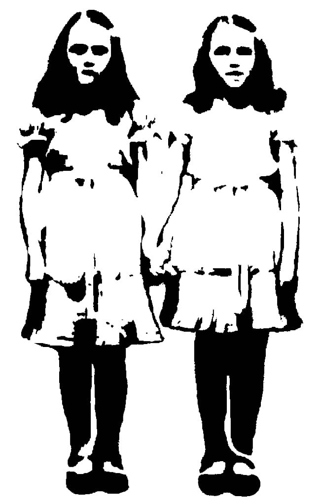 The Shining Twins stencil