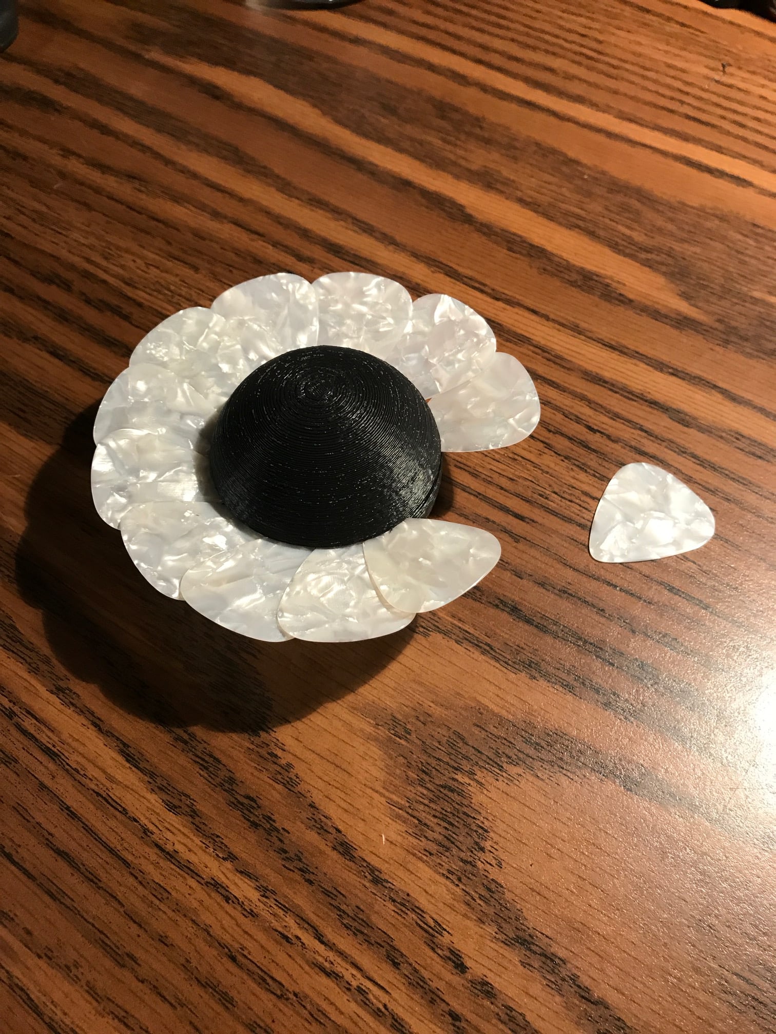 Guitar pick flower
