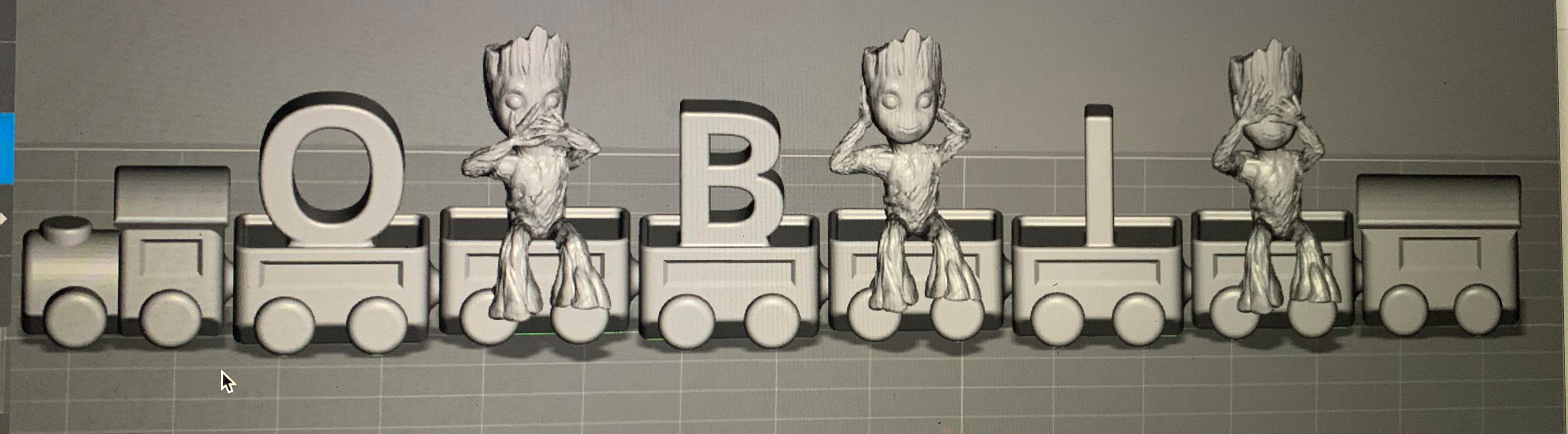 Customizable Alphabet Train - 3 wise groot