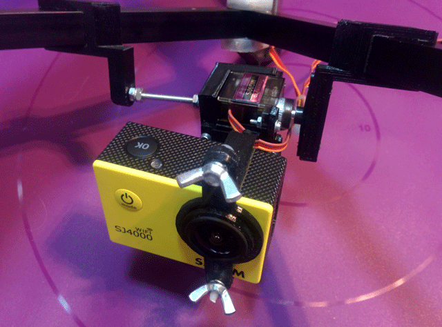 Simple 2 axis servo gimbal for SJ4000