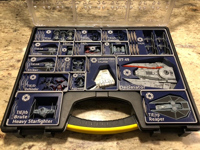 X-Wing Empire Ship Bins for Stanley Storage Containers