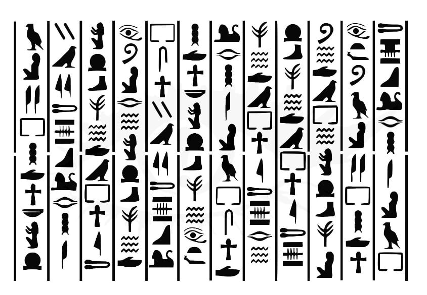 Hieroglyphics stencil
