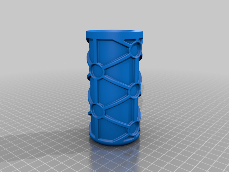 Isogrid Cylinder Container With Threaded Lid