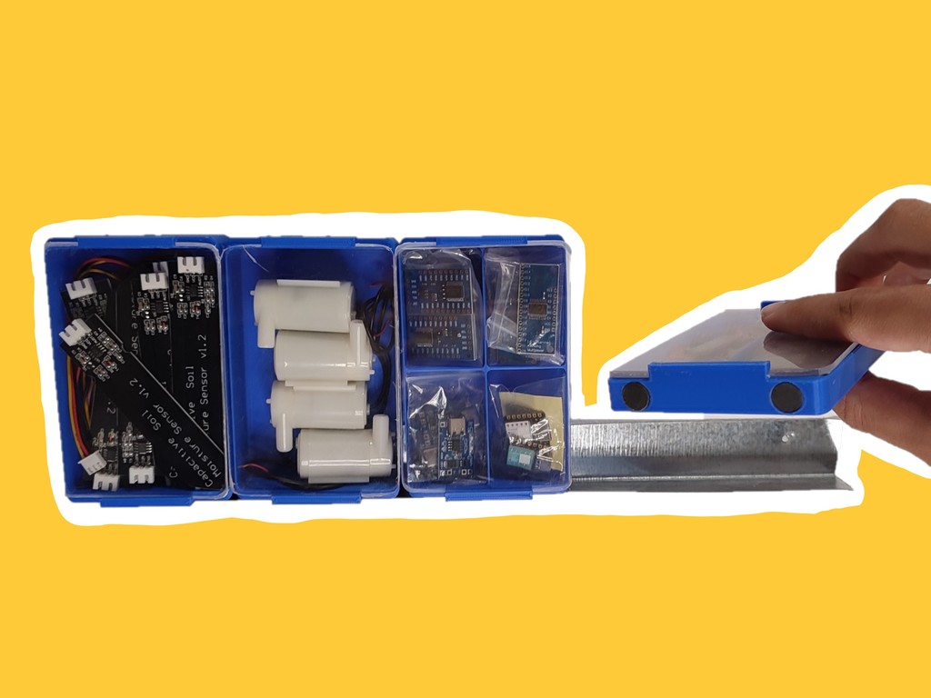 VeBox: Vertical storage for electronic components.