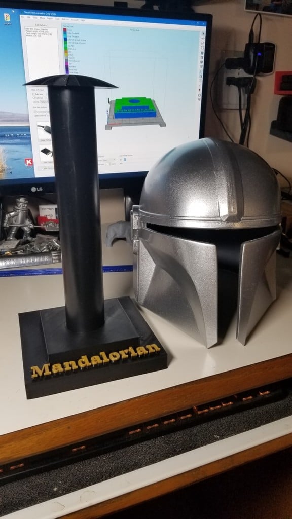 Mandalorian helmet stand