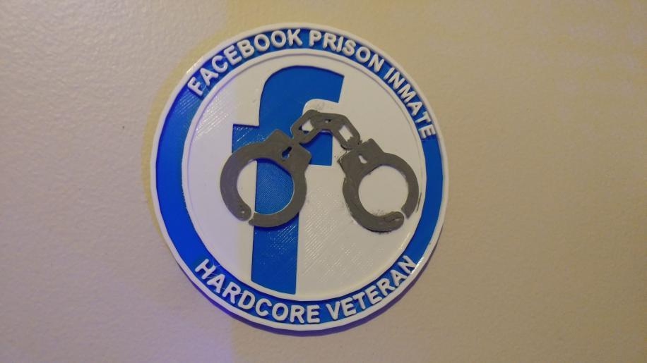 Facebook Prison Inmate Badge/Patch/Decal