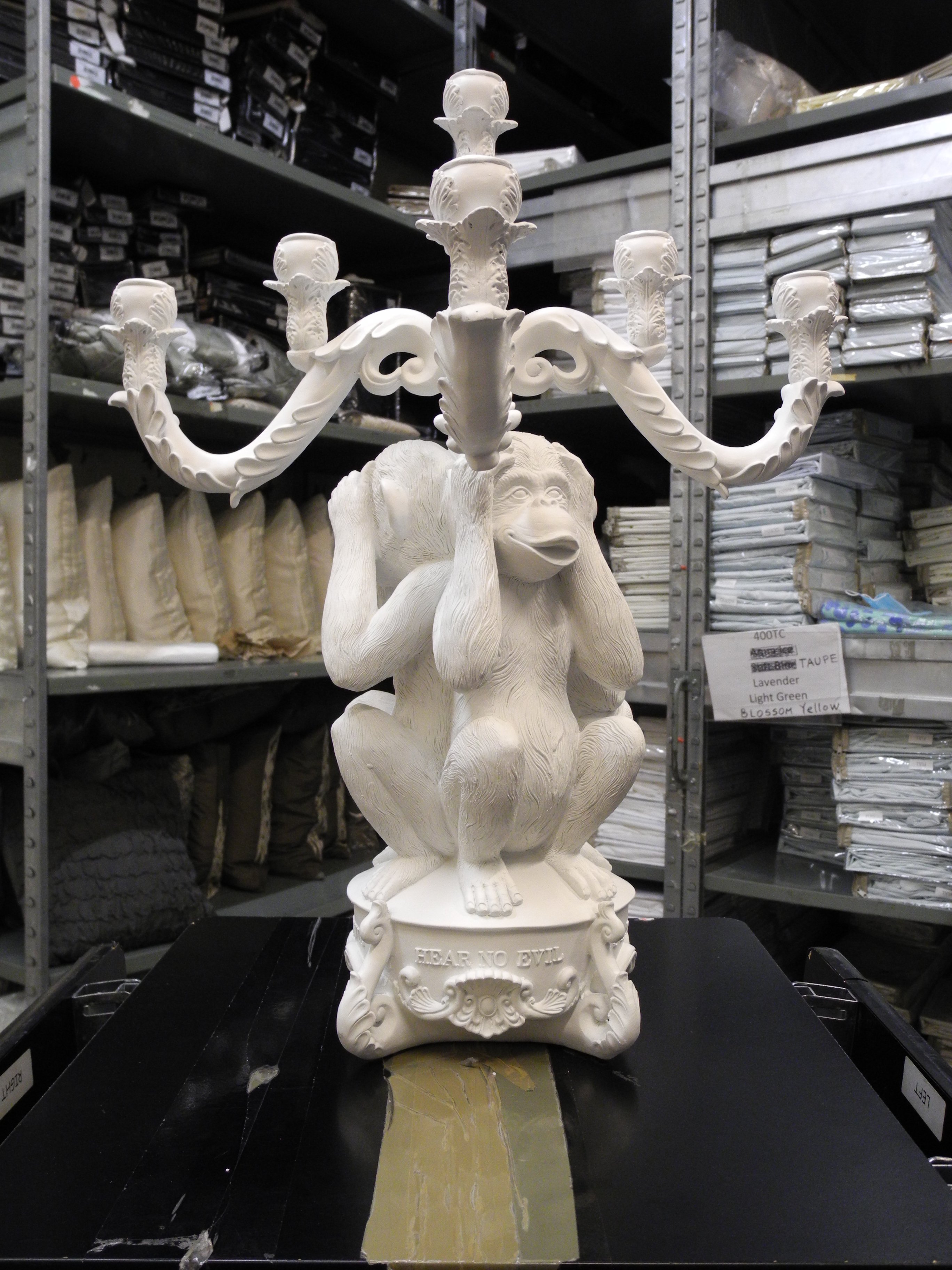 3 Evil Monkeys Candelabra