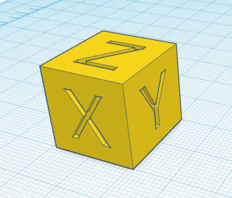 XYZ Calibration cube 