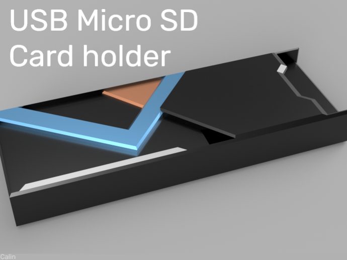 USB Micro SD Card Holder