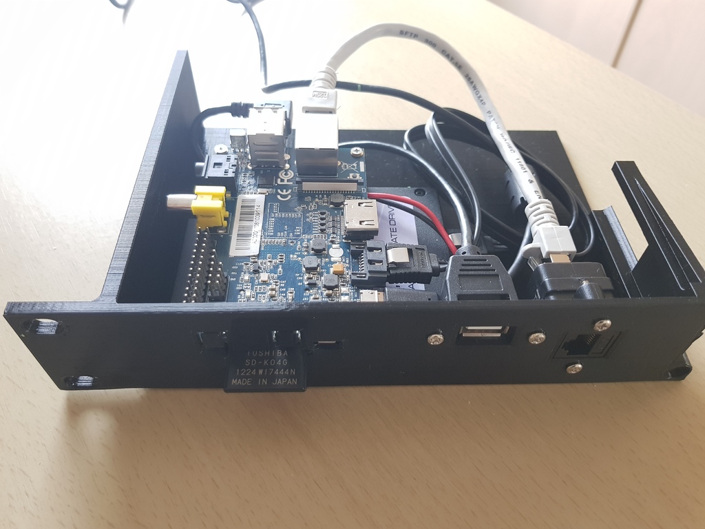 Modular 1U Relay Rack Mount for Banana Pi M1 with HDD/SSD