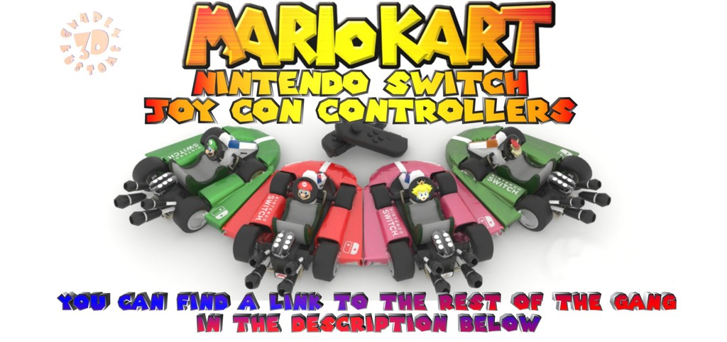 Mario Kart Joy Con Assist Holders - #Nintendo Switch - *FIND LINK TO FULL MODEL IN THE DESCRIPTION*