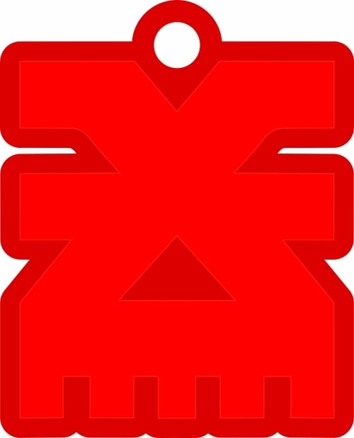 Warhammer 40k Khorne Symbol logo keychain
