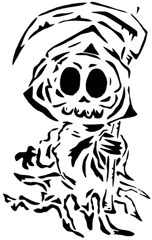 Grim Reaper stencil 13