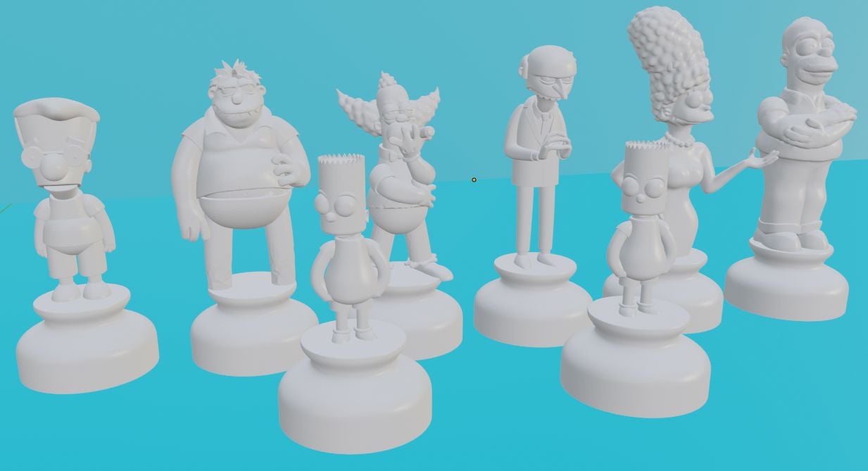 Simpsons Chess Set