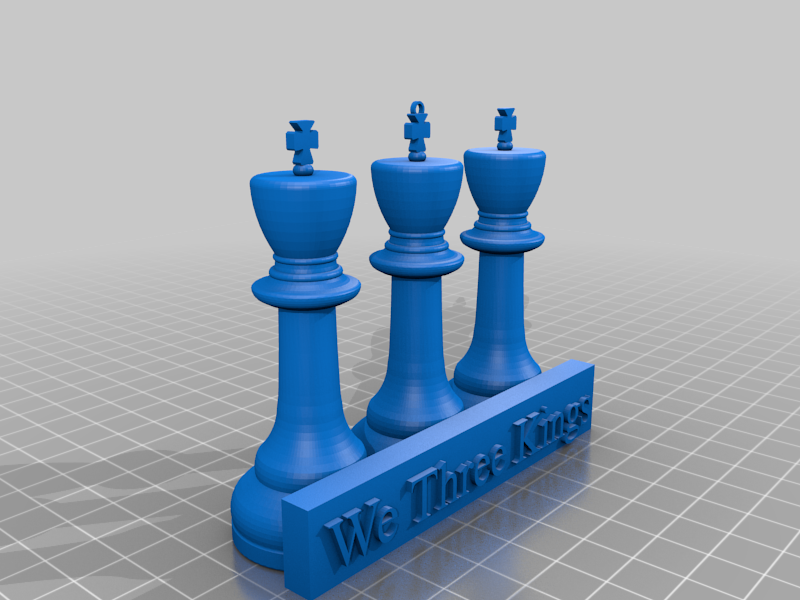 We Three Kings Ornament (Chess Joke)