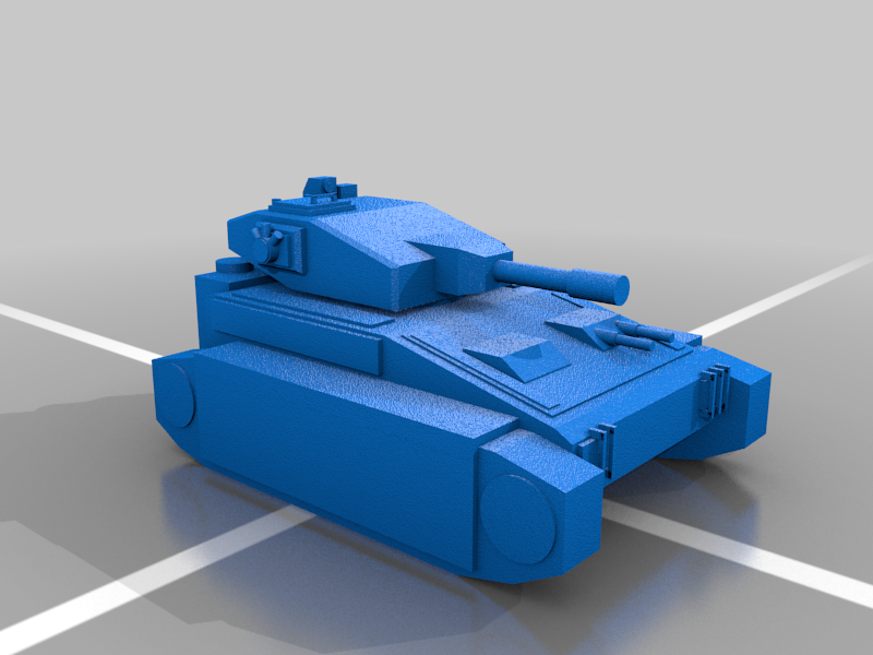 Grimdark Future Human Defense Force: Battle Tank(Battle Cannon + Twin Heavy Machine Gun)