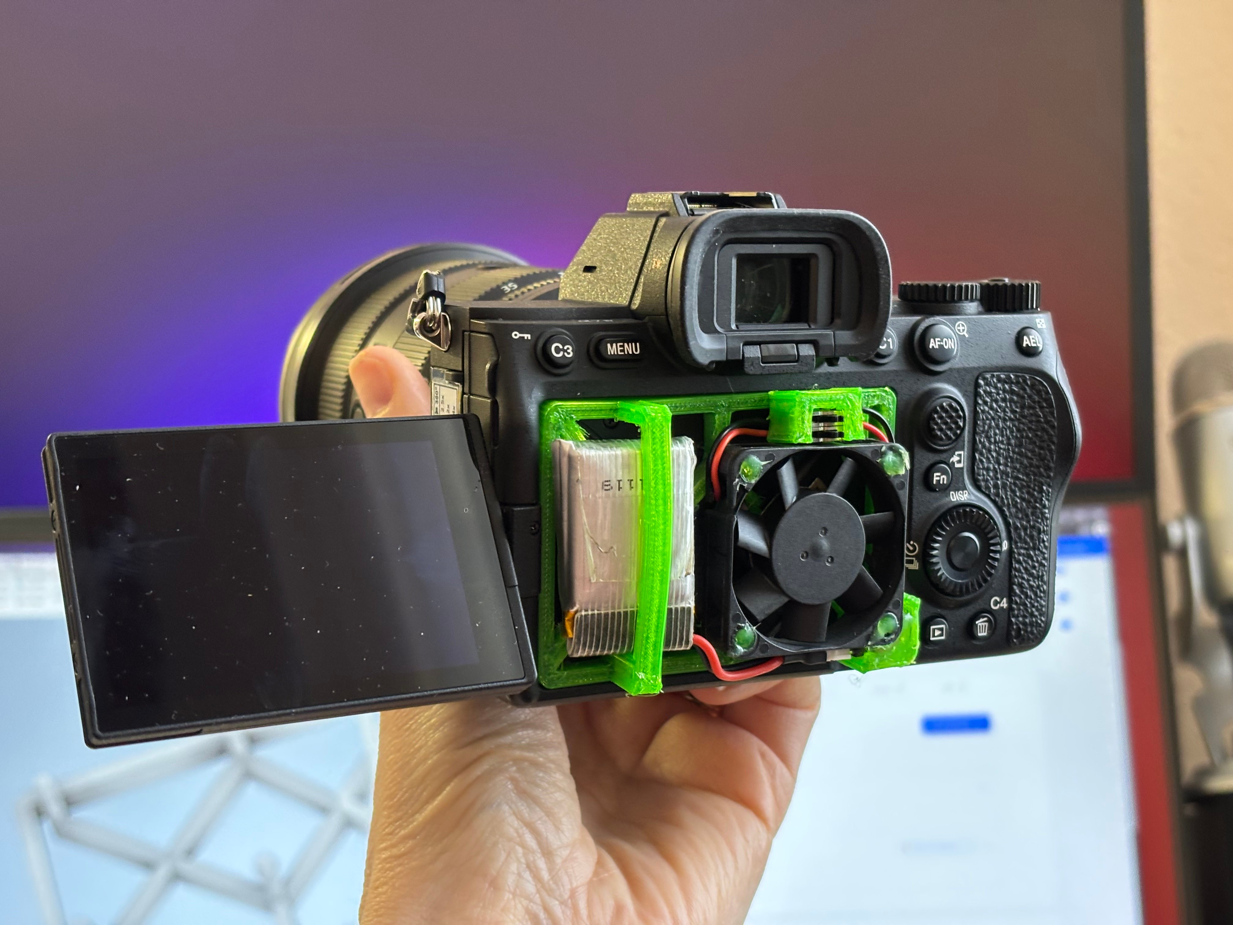 Cooling fan for Sony Alpha 7 IV / A7IV or A7S III