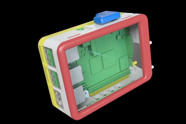 Raspberry pi 4B  case for ELECROW 3.5 Monitor or Other Monitors V1.5