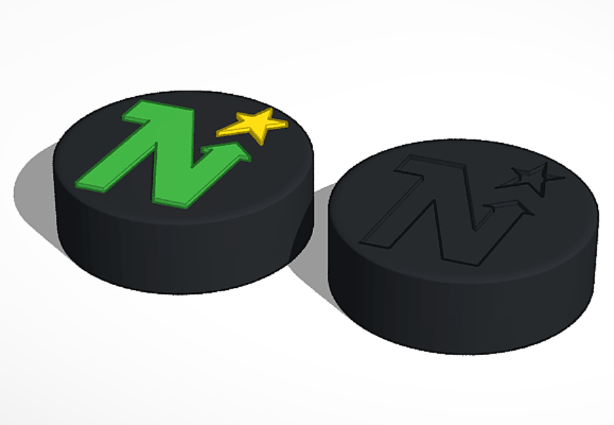 Minnesota North Stars NHL Hockey Puck Logo