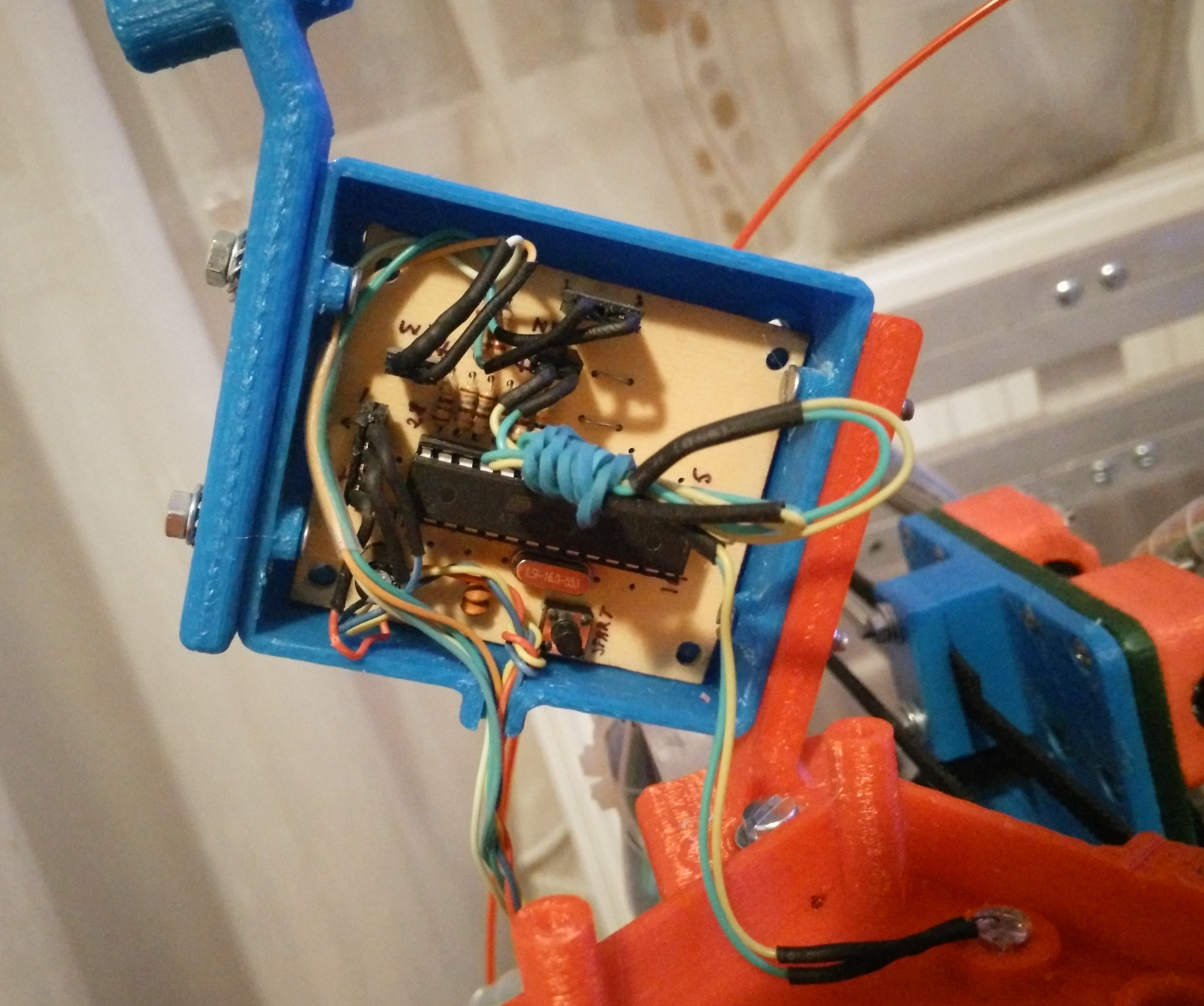 Atmega8A-PU filament monitor with optical encoder for Marlin firmware v2