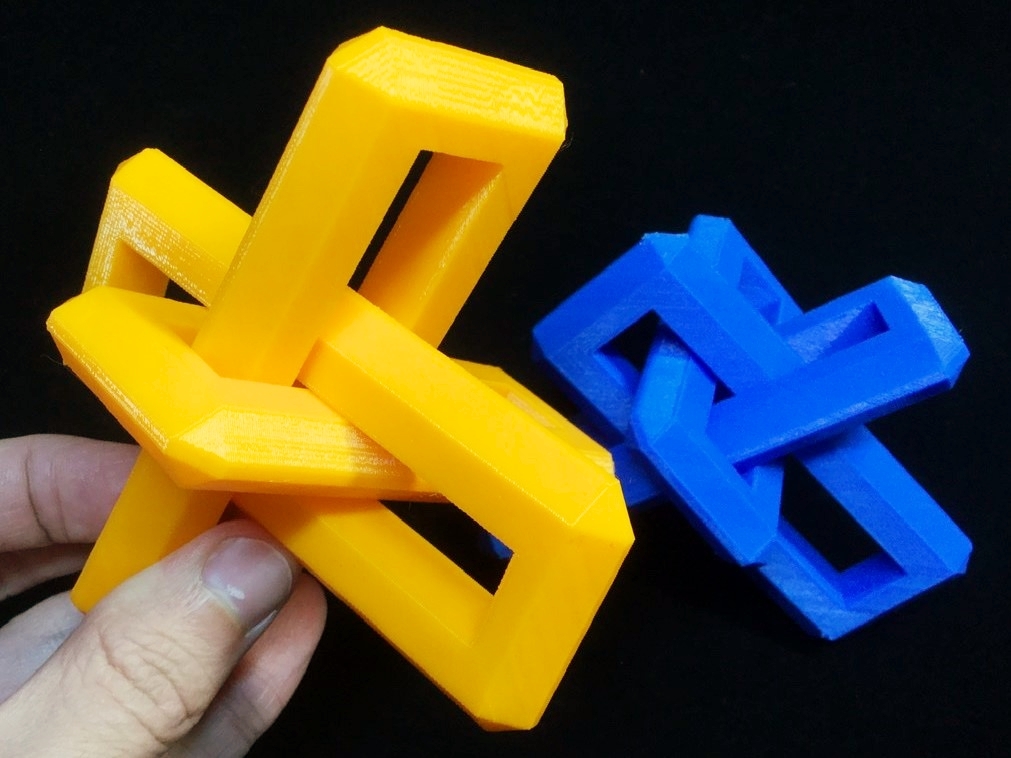 Print In Place Square Knot Puzzle