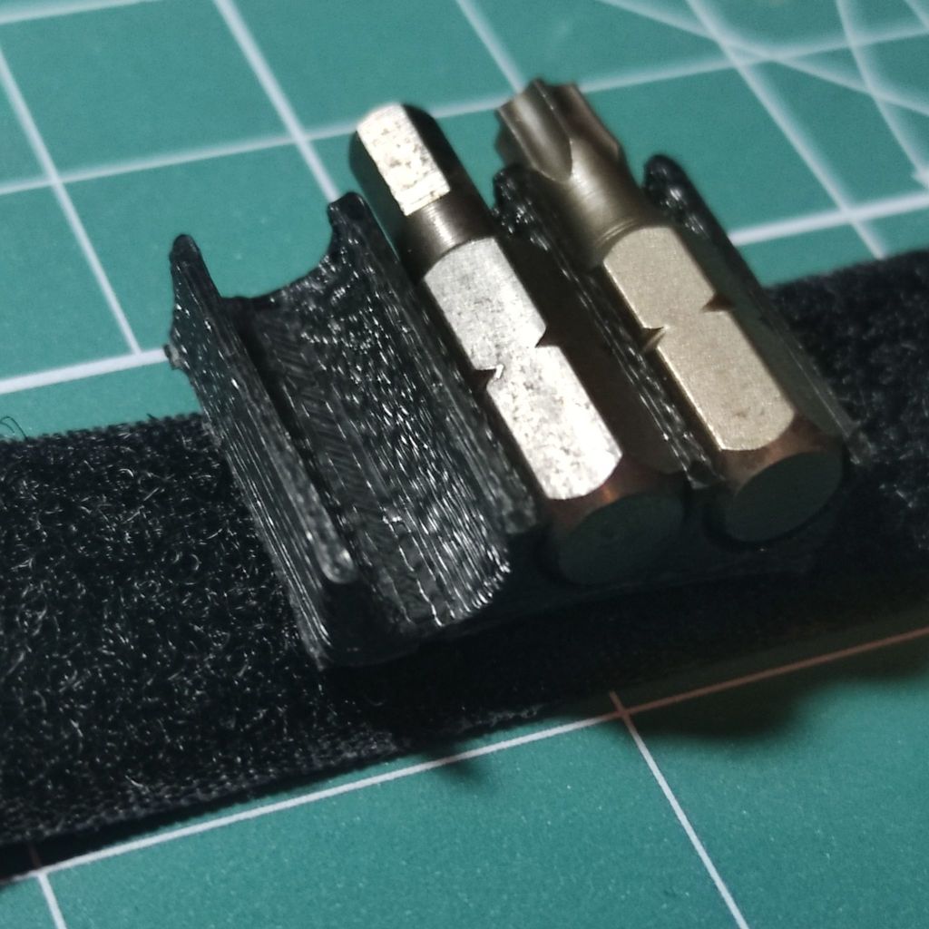 Bit Holder for velcro wristband/cable tie