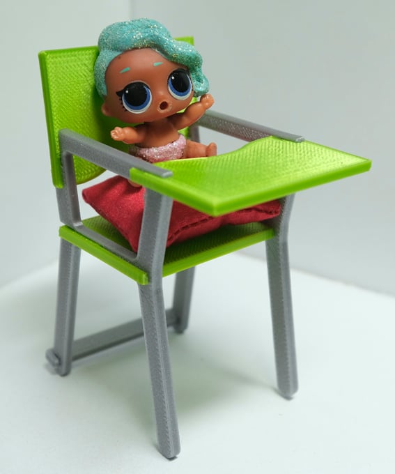 High chair for dolls 1:12 scale