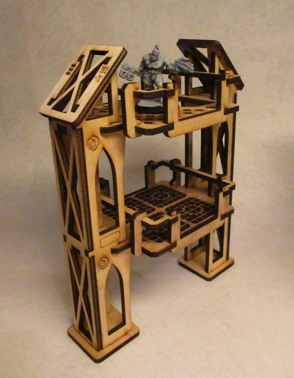 Level 2 walkway platform 8x8 cm for 3mm laser cut MDF