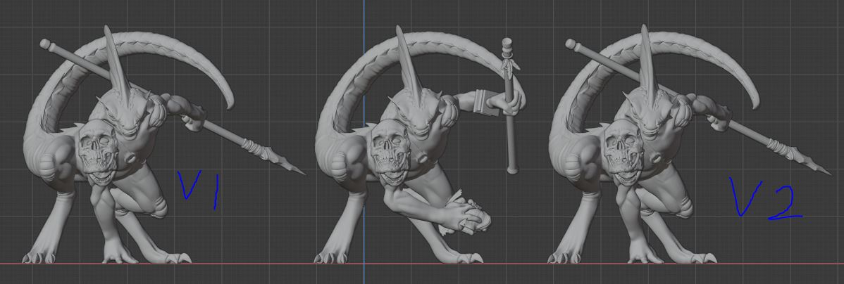 Skinny warrior lizard