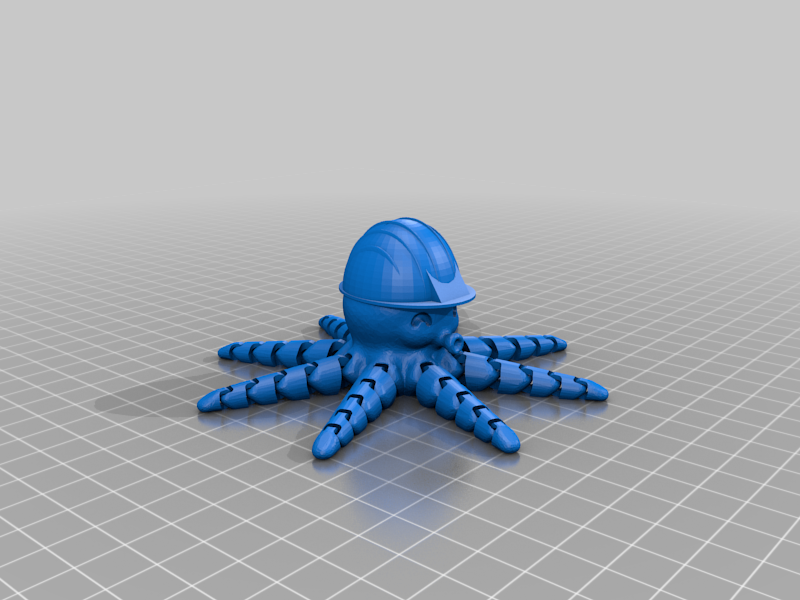 Octopus with hard hat