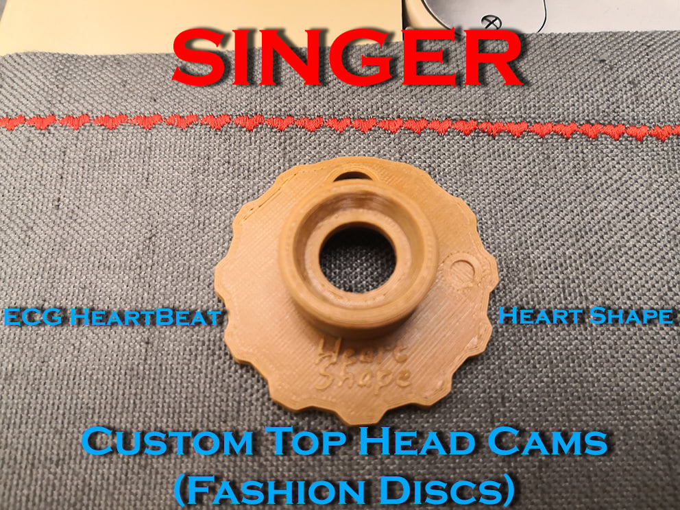 Singer Special Discs Heart Shape and ECG Heartbeat