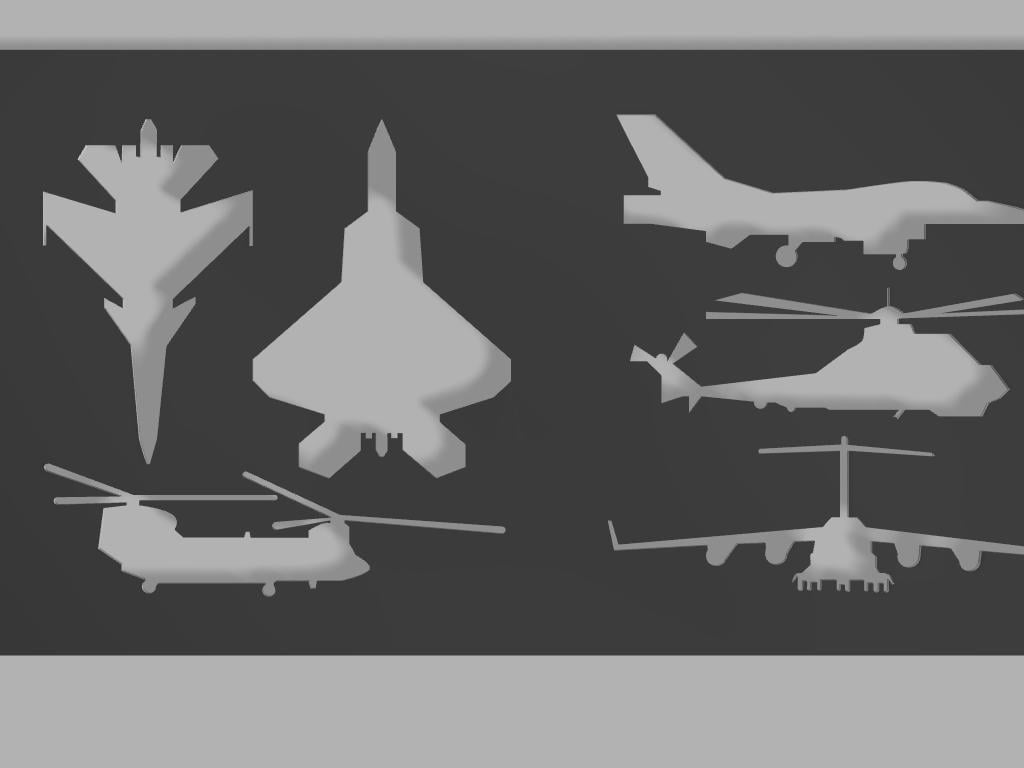 Military aircraft stencil