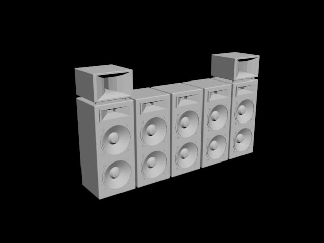 Music Stage Speakers 1/24 scale model