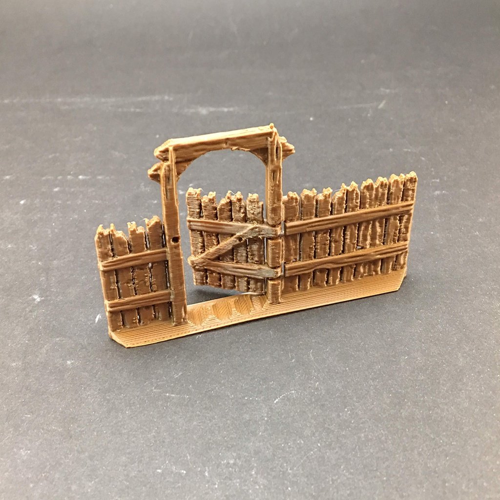 Wooden Fences for 28mm miniatures gaming