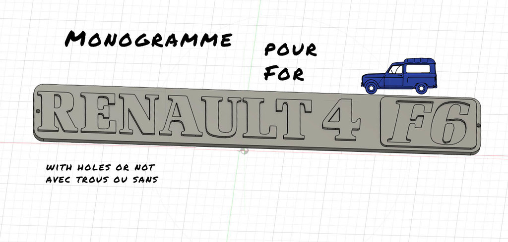 Renault r4 F6 monogramme