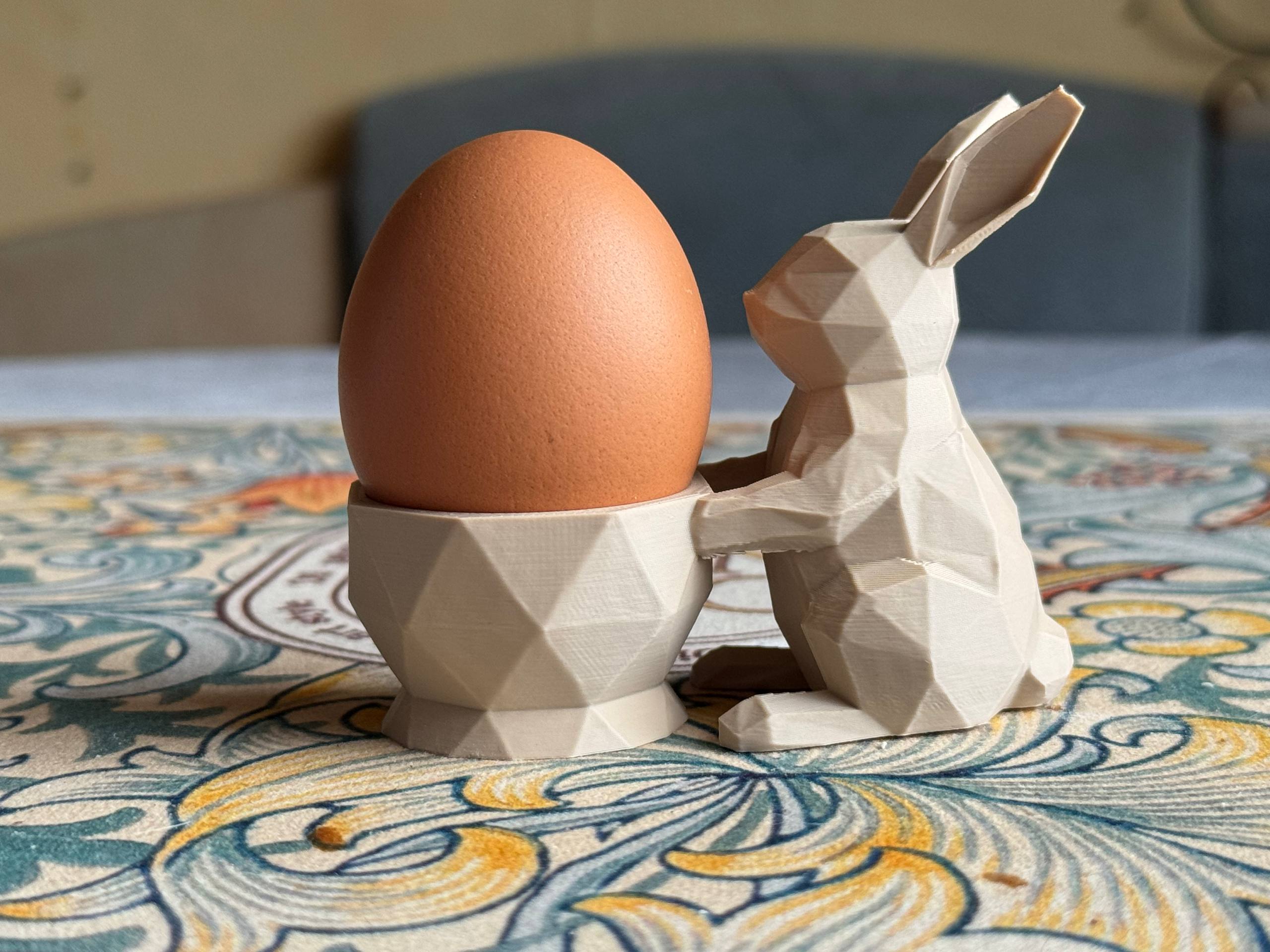 Low Poly Easter Bunny Egg Cup