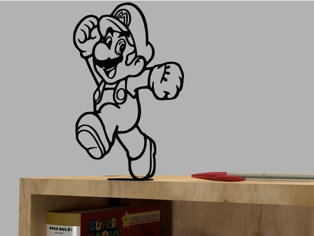 a Mario silhouette