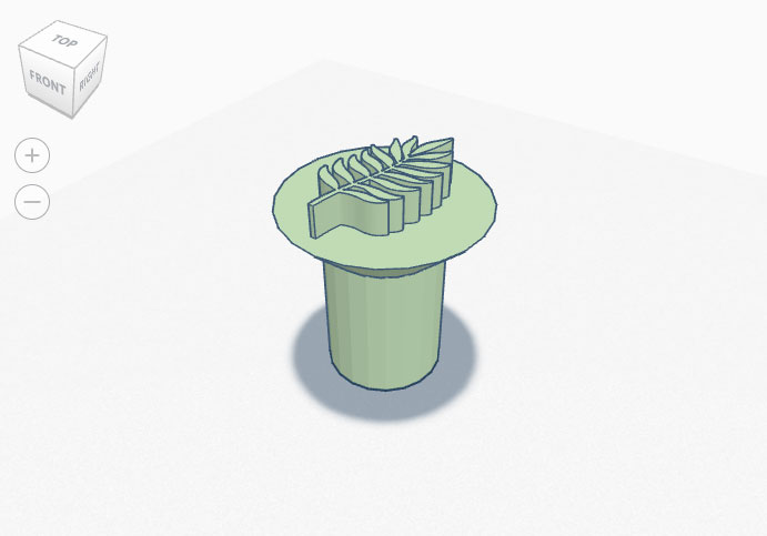 Fern pottery stamp