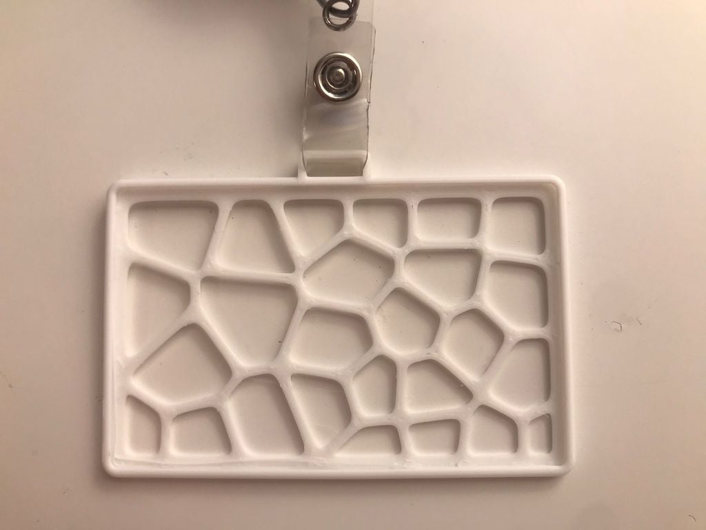 Key card holder / ID badge Holder with Voronoi pattern