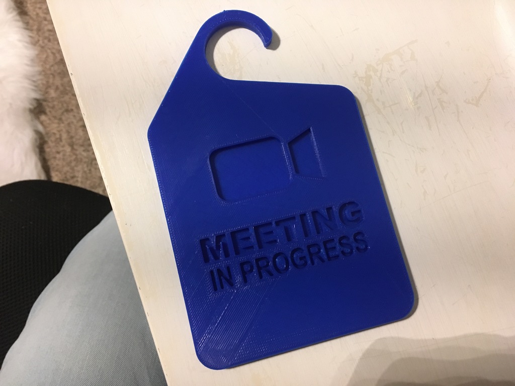 "Meeting in Progress" Door Sign