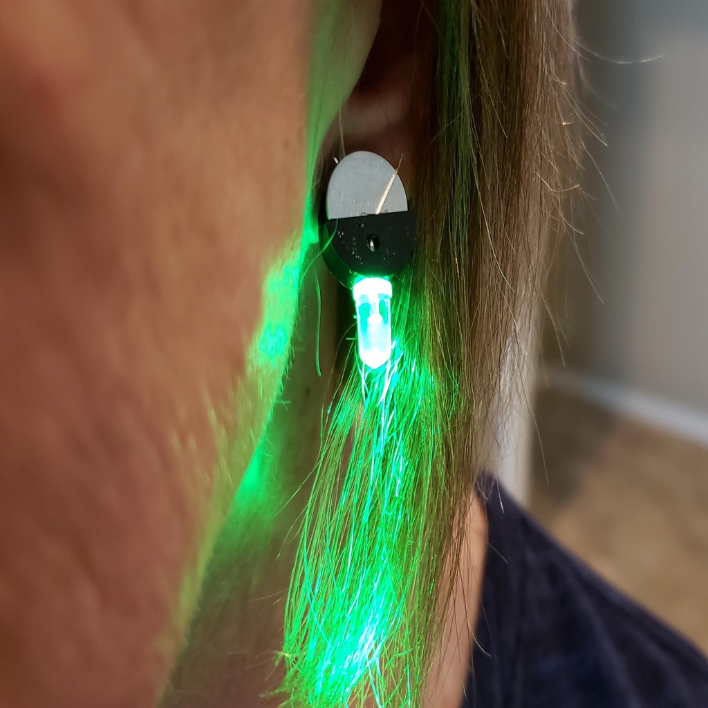 LED/Coin battery holder for earrings