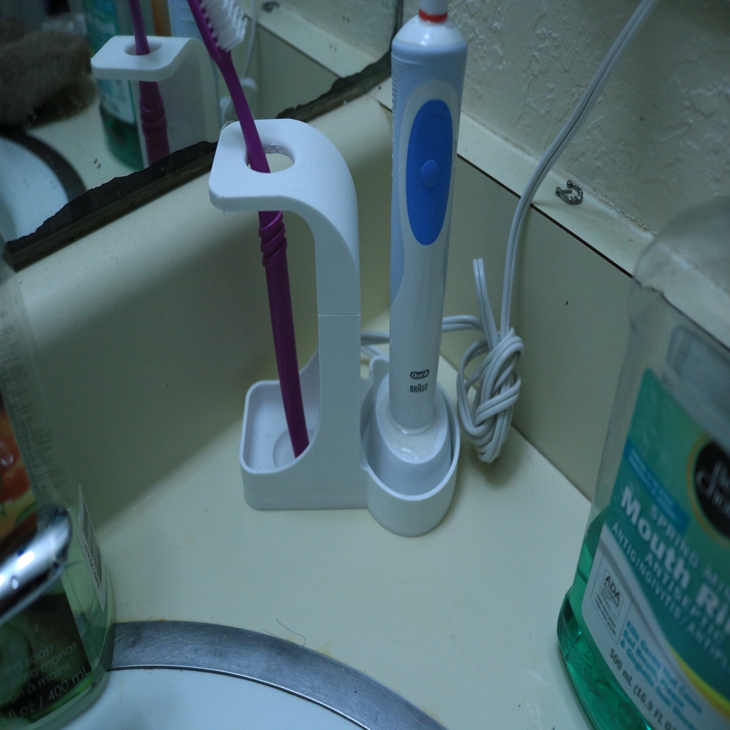 Manual + Electric Toothbrush Stand
