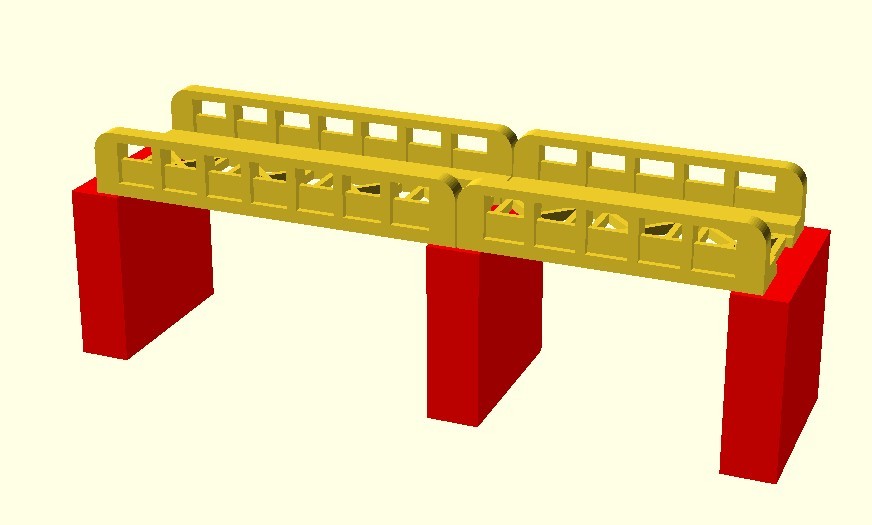 Z scale simple train bridges